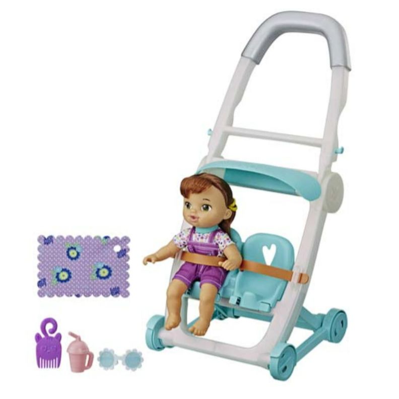 Juguete Muñeca Lucy Castaña Baby Alive Con Coche Y Accesorios-1