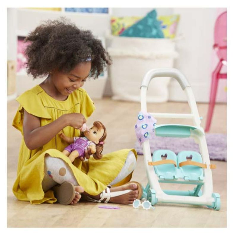 Juguete Muñeca Lucy Castaña Baby Alive Con Coche Y Accesorios-3