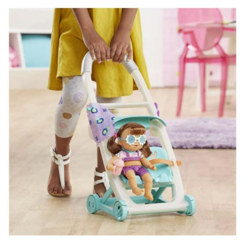 Juguete Muñeca Lucy Castaña Baby Alive Con Coche Y Accesorios-5