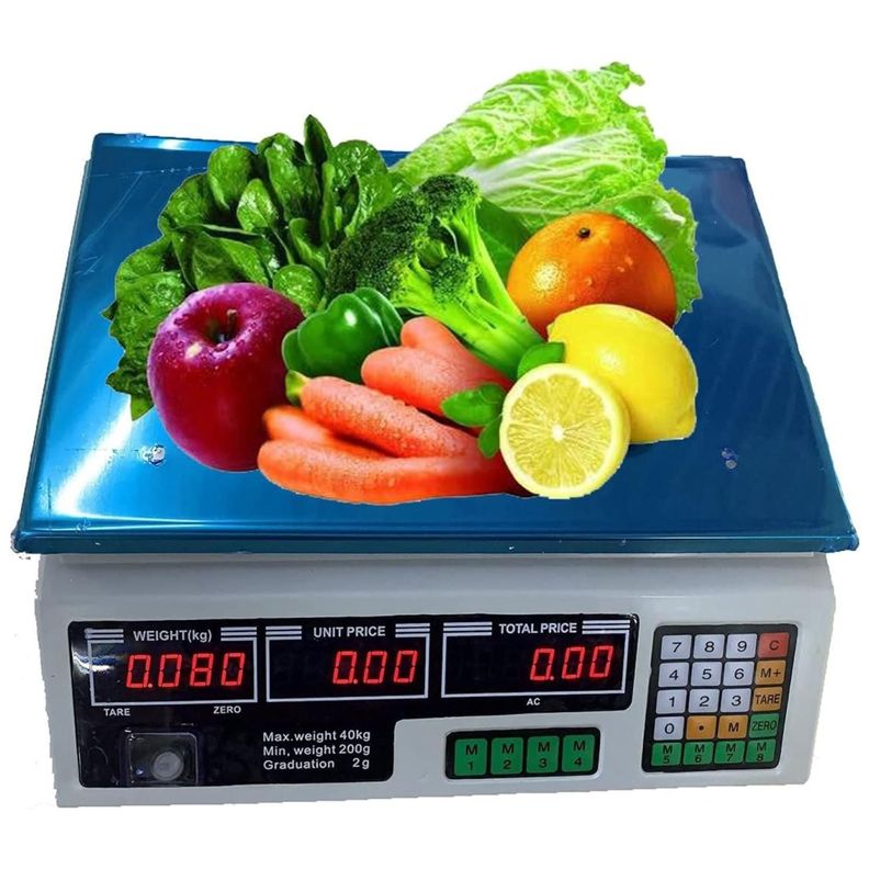 Pesa Balanza Digital Electronica 40Kg Bascula De Precios-5