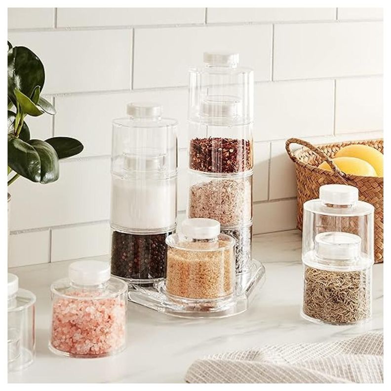 Especieros Modular Para Cocina 3 TorreS 12 Frascos Giro 360°-2
