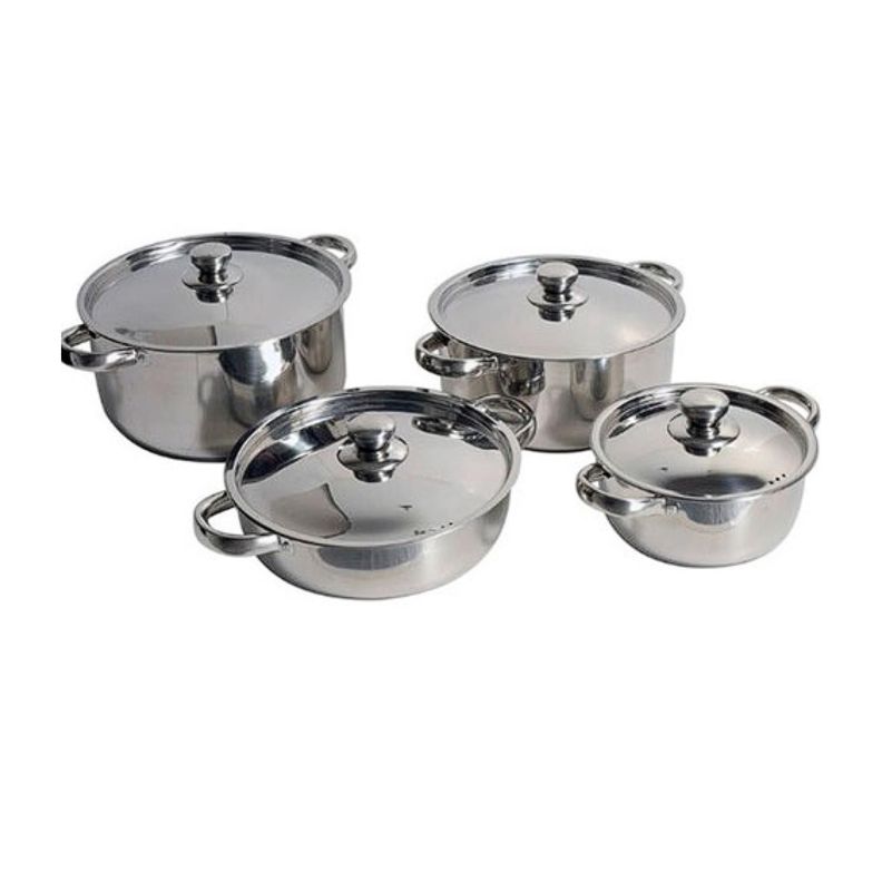 Set De Ollas Bateria De Cocina 8 Piezas Inoxidables Malaga-2