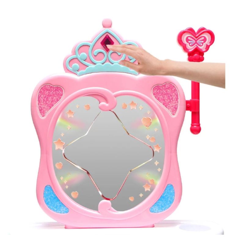Juguete Tocador Maquillaje Infantil Rosado Princesas Disney-2