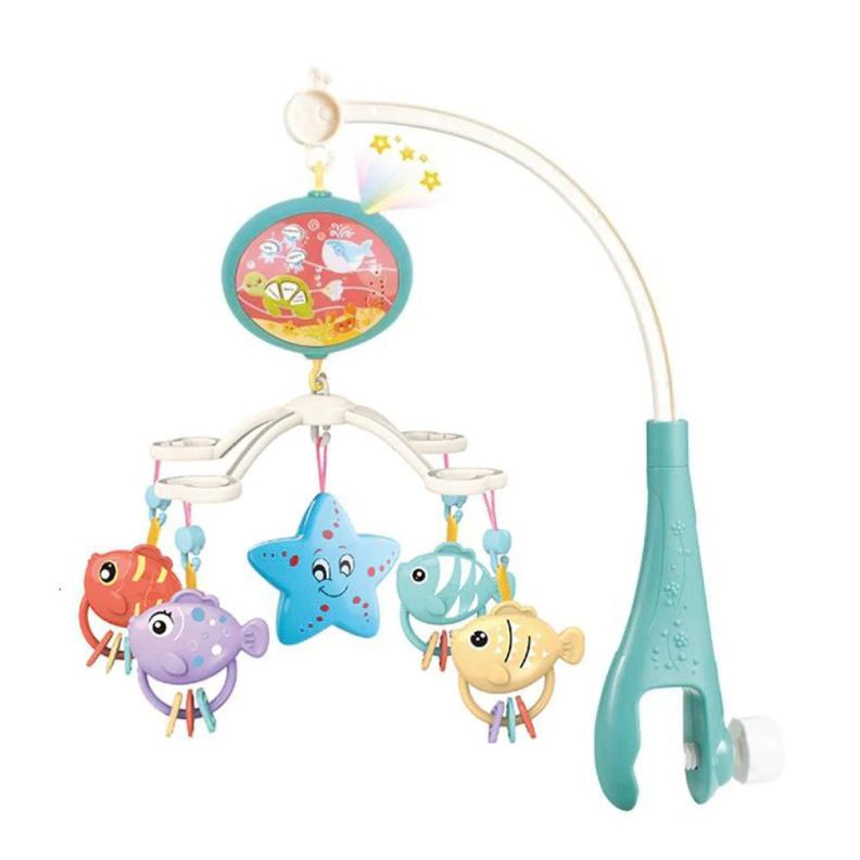 Juguete Movil Sonajero Infantil Con Luz Y Sonido Acuatico Azul-0