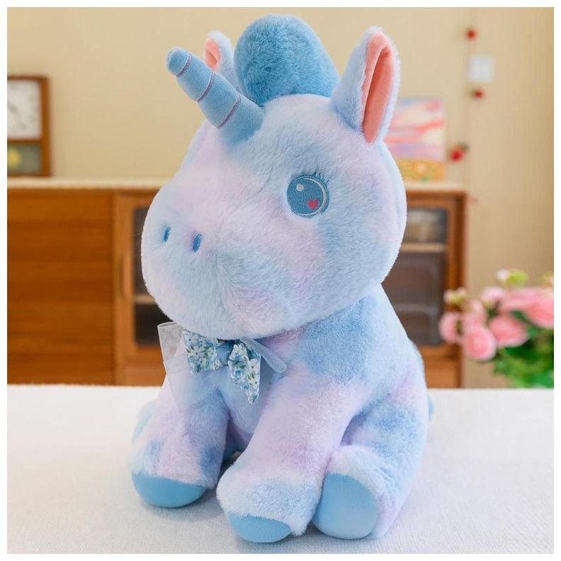 Juguete De Peluche Unicornio Pony Celeste 35cm Infantil-2