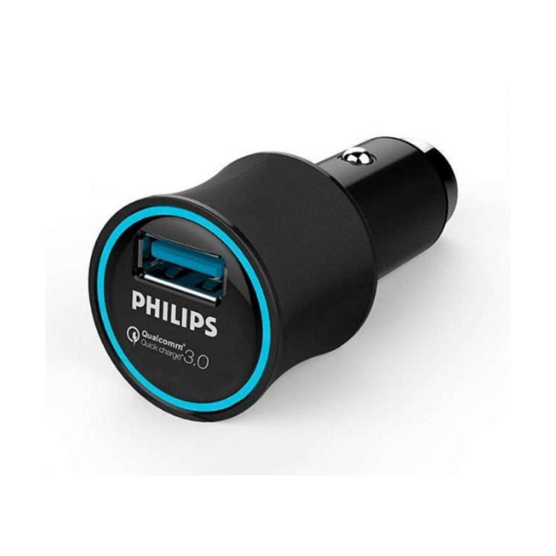 Cargador Para Automovil USB 12V 3A Negro DLP2552Q Philips
