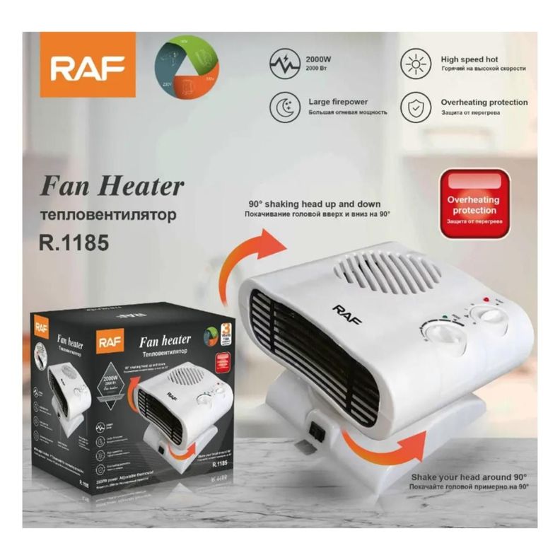 Calefactor Termoventilador 2000W Blanco R1185 Raf-4
