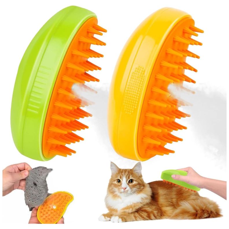 Cepillo Con Vapor Para Limpieza Y Masajes Para Mascotas-1