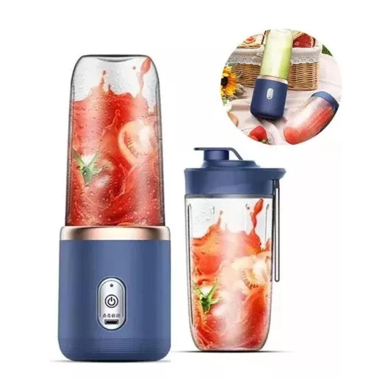 Licuadora De Vasos Portatil Recargable USB C 400ml 40W-1
