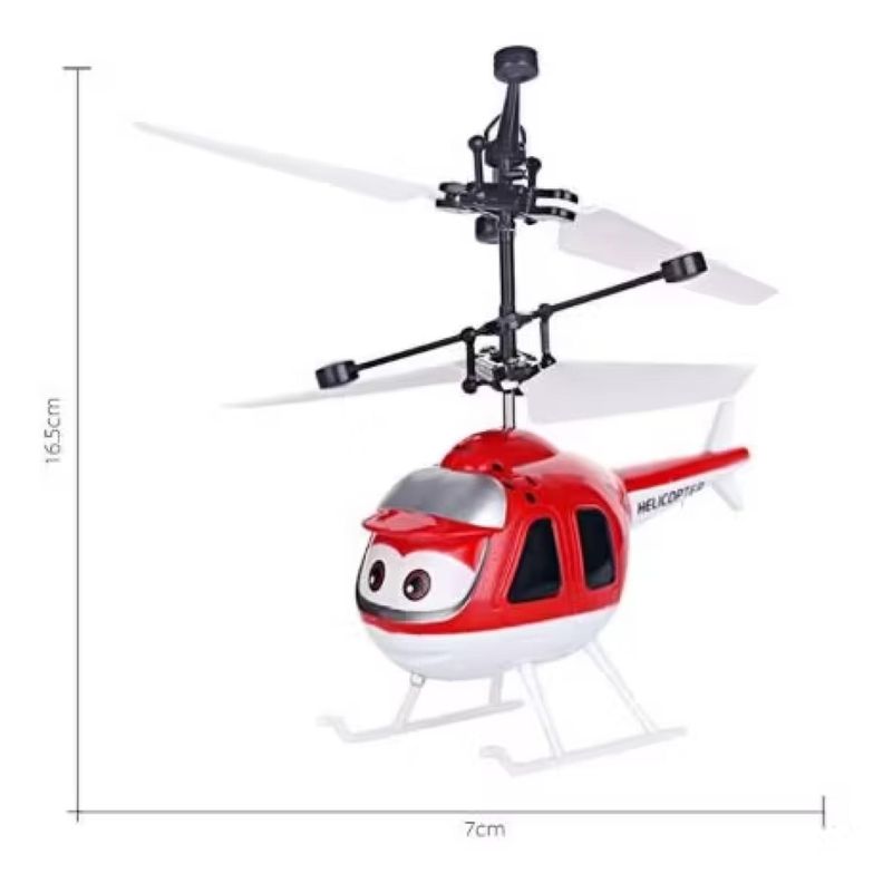 Juguete Helicoptero Volador A Control Remoto Rojo-1