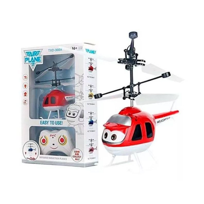 Juguete Helicoptero Volador A Control Remoto Rojo-2