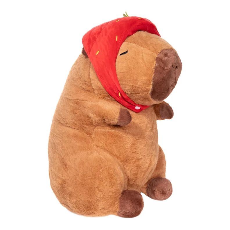 Juguete Peluche Capibara Con Gorro Frutilla 30cm Infantil-0