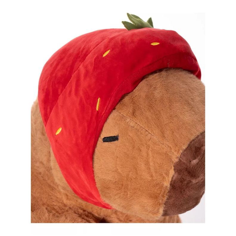 Juguete Peluche Capibara Con Gorro Frutilla 30cm Infantil-2