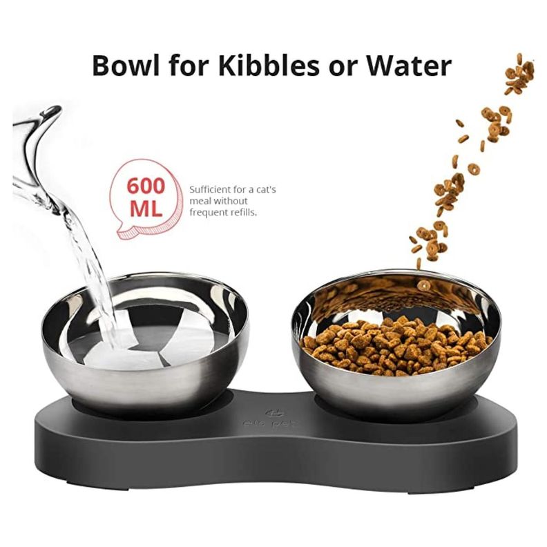 Pack 2 Platos Comederos Bowl Alimento De Perros Gatos Mascotas-2