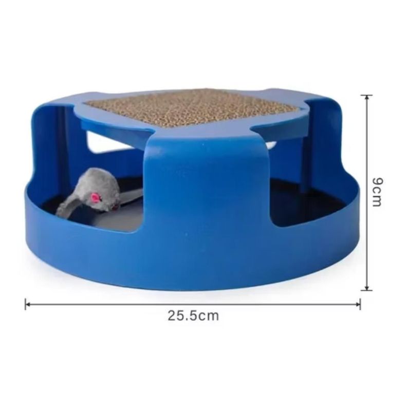 Juguete Interactivo Con Rascador Y Raton Para Gatos Mascotas-1