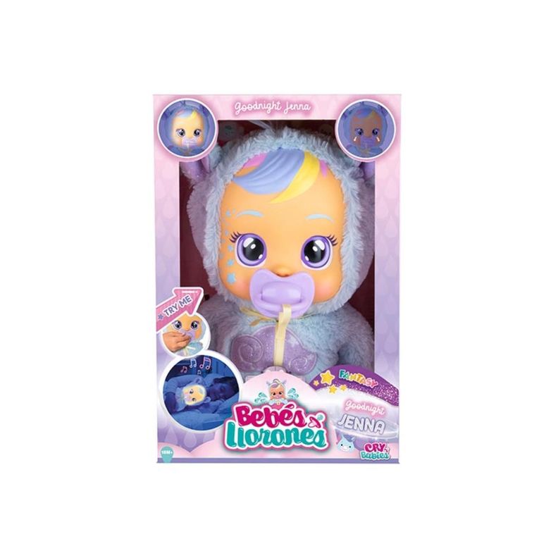 Juguete Muñeca Bebe LLoron Jenna 30Cm Buenas Noches-3