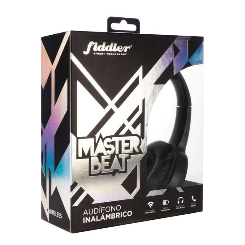 Audifonos Bluetooth Over Ear Negro Master Beat-3