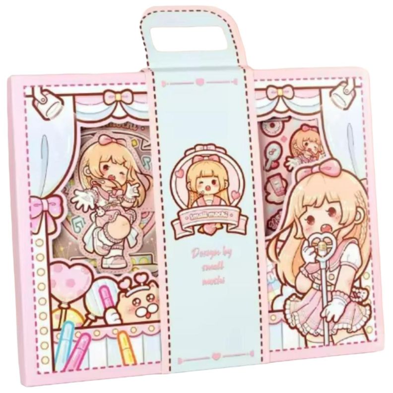 Set De Notas Con Accesorios Completos De Mochi PU Infantil-0