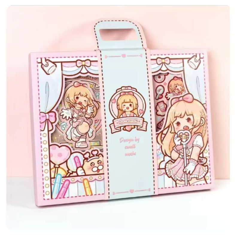 Set De Notas Con Accesorios Completos De Mochi PU Infantil-1
