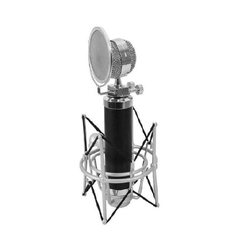 Kit Microfono Estudio Antipop Soporte Metalico Philco