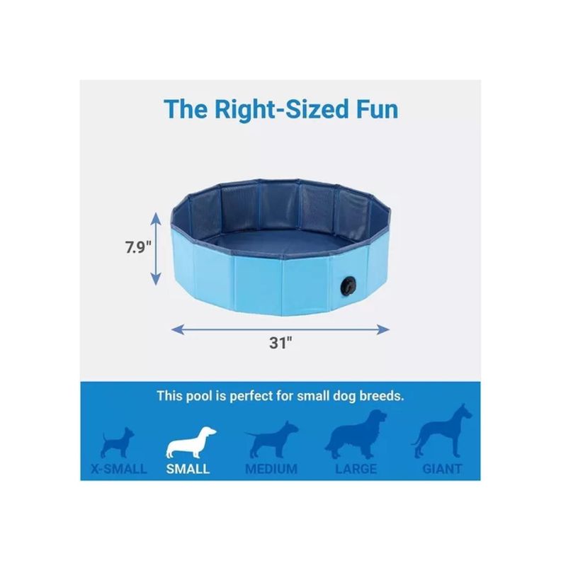 Piscina Plegable 120x30cm Para Perros Mascotas-4