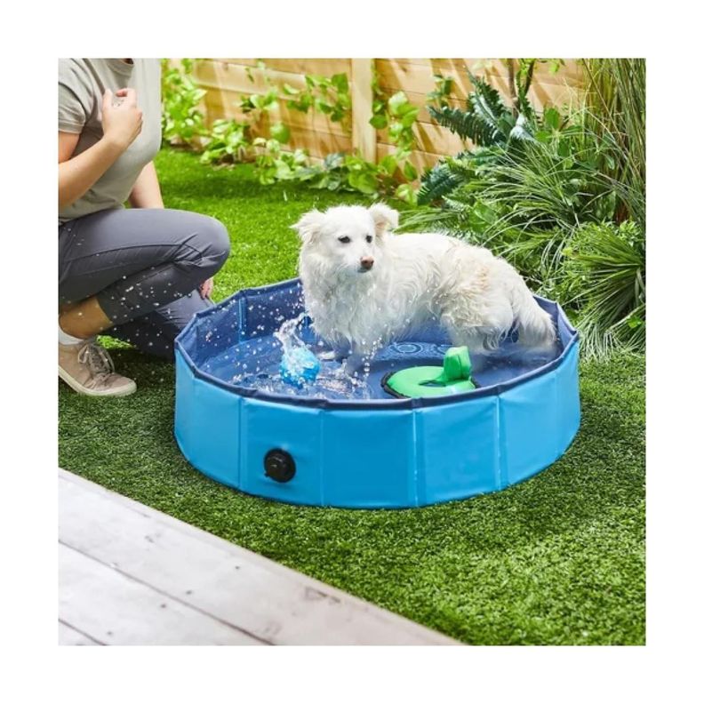 Piscina Plegable 120x30cm Para Perros Mascotas-1