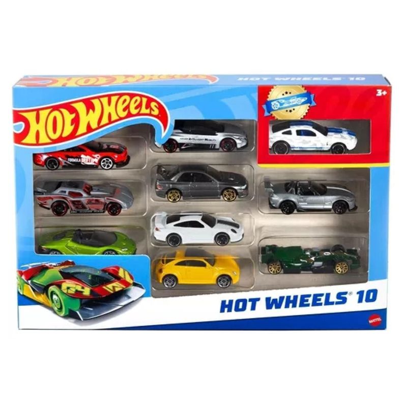 Pack 10 Juguete Autos De Coleccion Escala 1/64 Hot Wheels-0