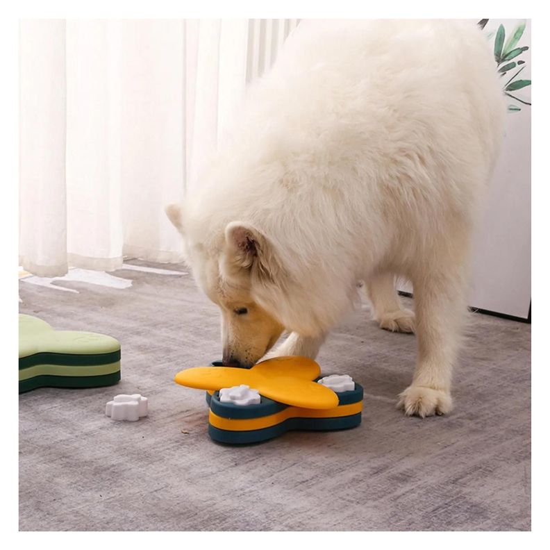 Plato Dispensador Alimentos Giratorio Interactivo Mascotas-2
