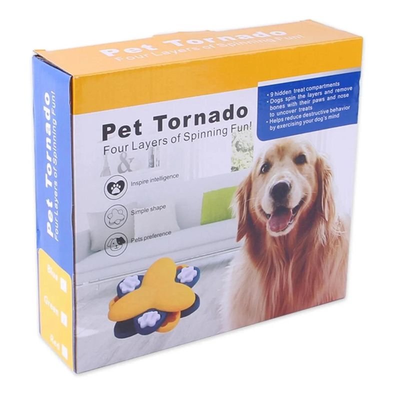 Plato Dispensador Alimentos Giratorio Interactivo Mascotas-3