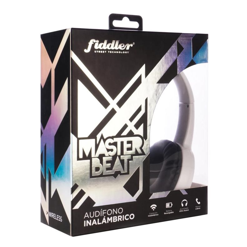 Audifonos Bluetooth Over Ear Blanco Master Beat-3