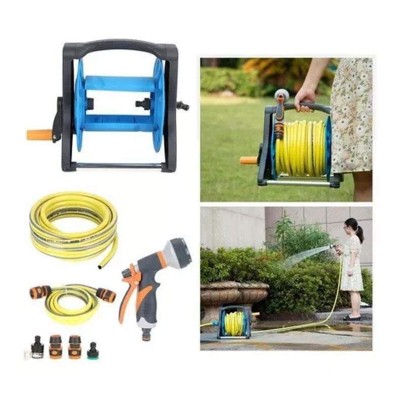 Kit De Mangura De Jardin Retractil Con Accesorios Varios-1