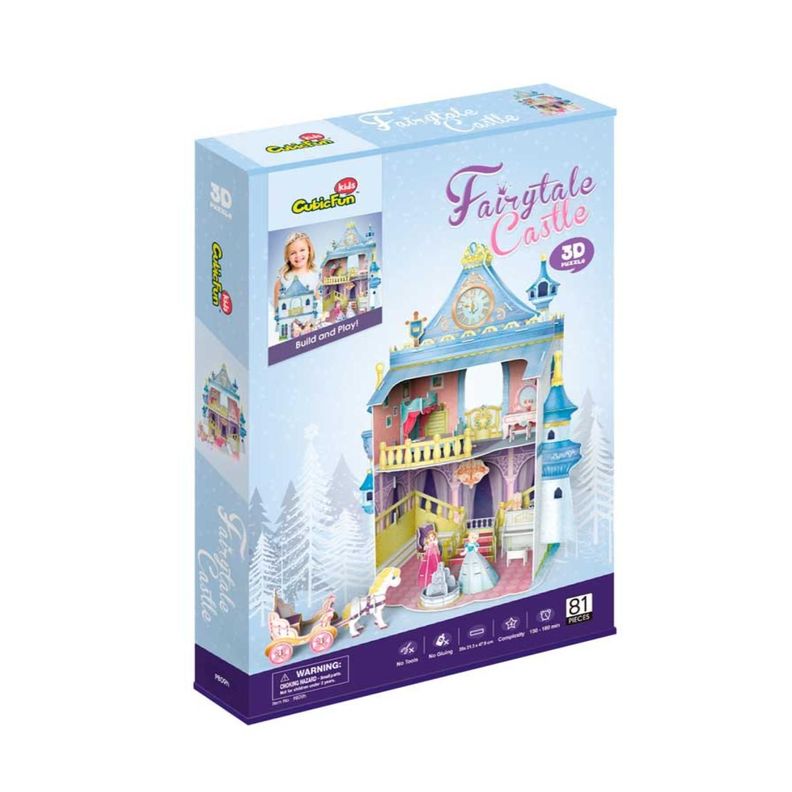 Juguete Castillo Armable Cuento De Hadas 3D Con Accesorios-0
