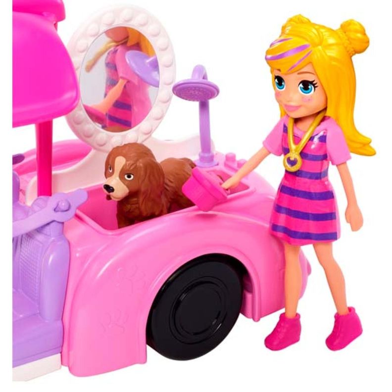 Juguete Auto Baño De Perritos Infantil Rosado Polly Pocket-2