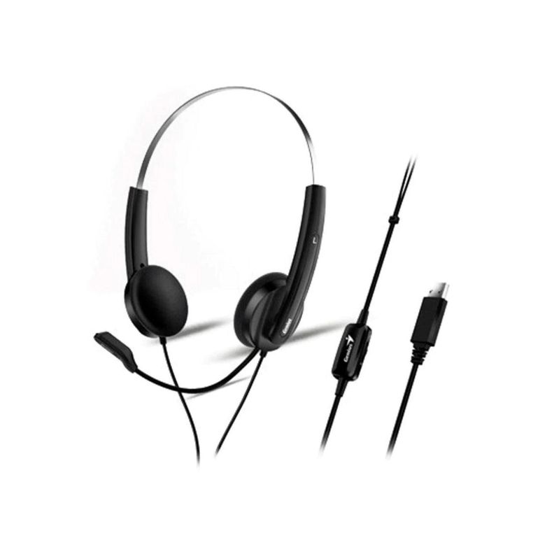 Audifono Alambrico USB OverEar Oficina Negro Genius