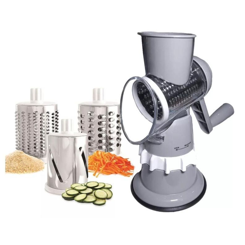 Rebanador Cortador Rallador De Verduras Molinillo 3 En 1-3