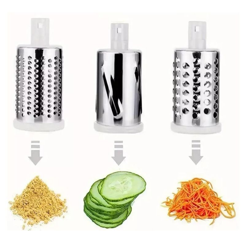 Rebanador Cortador Rallador De Verduras Molinillo 3 En 1-4