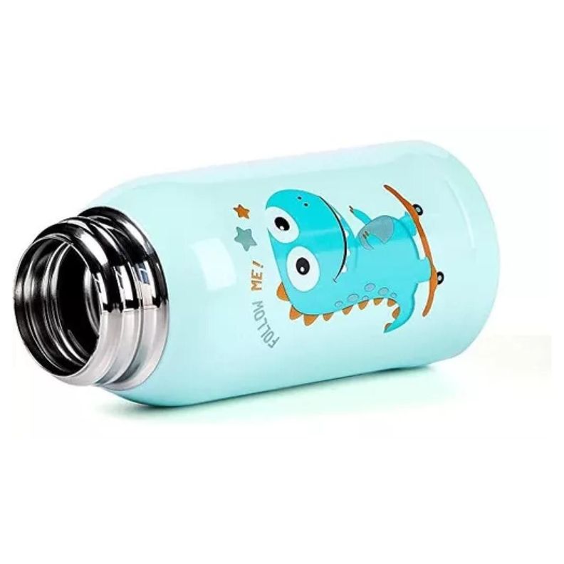 Botella De Agua Portatil 500ml Dino Kawaii Azul Infantil-2