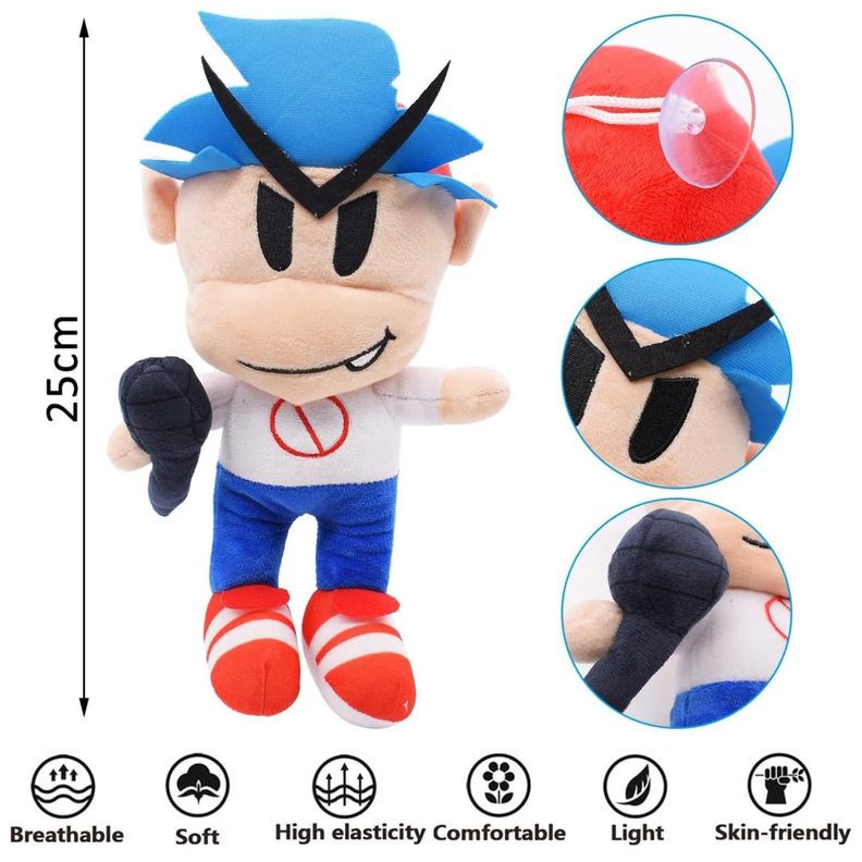Juguete Peluche Boyfriend 25cm Friday Night Funkin Azul-2