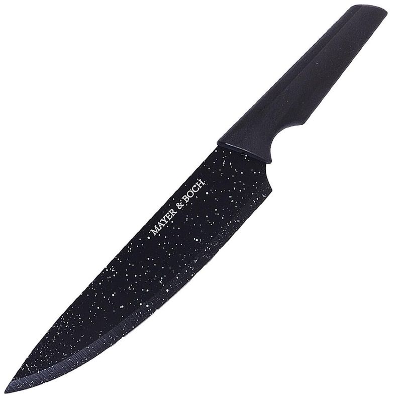 Set De Cuchillos Profesionales Con Pelador Negro-0
