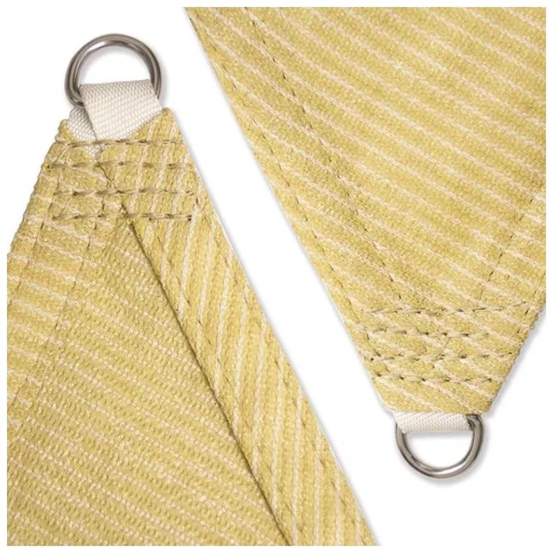 Toldo Vela Malla Sombreadora Triangular Beige 5x5x5Mts Malla Raschel-3