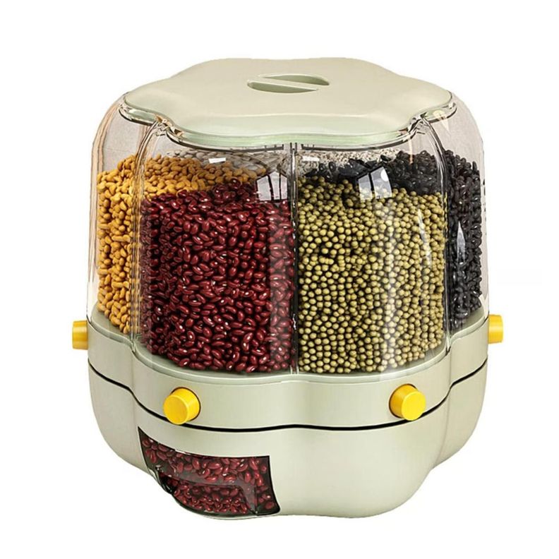 Dispensador De Granos Cereales Nueces Giratorio Cocina-0