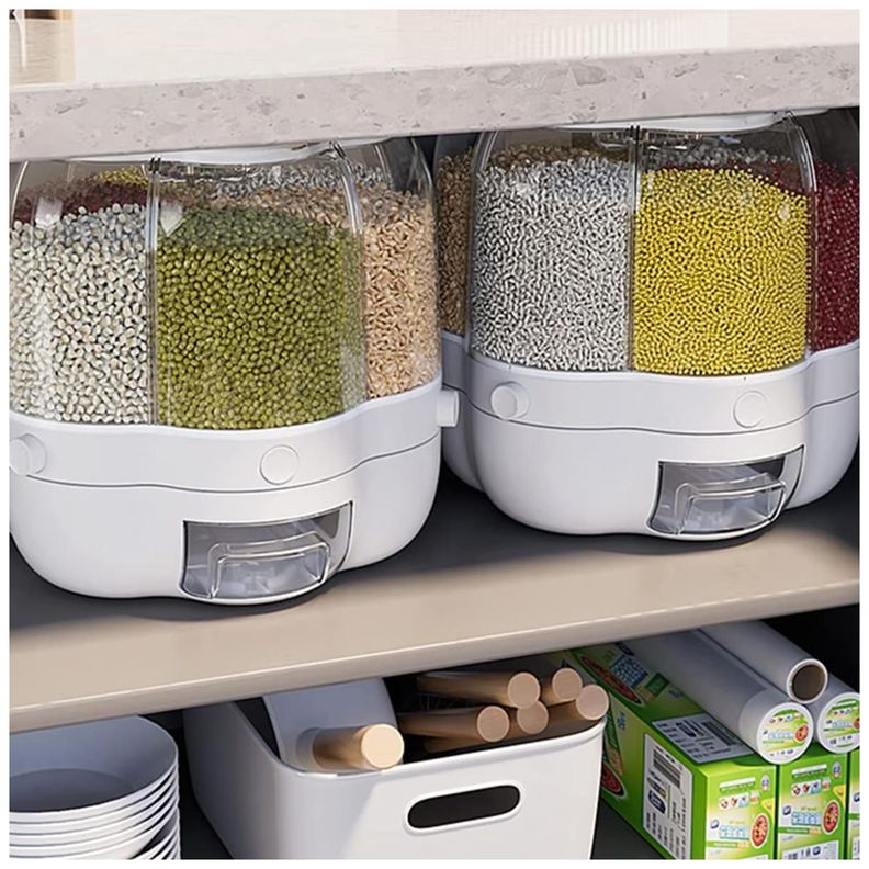 Dispensador De Granos Cereales Nueces Giratorio Cocina-1