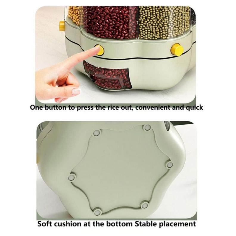 Dispensador De Granos Cereales Nueces Giratorio Cocina-3