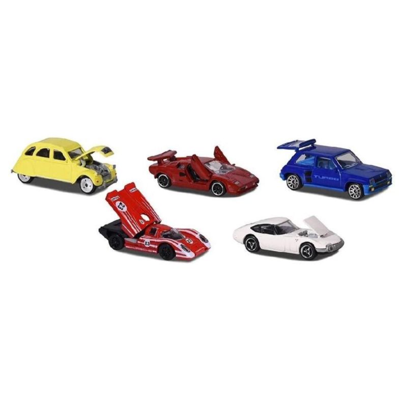 Juguete Pack 5 Autos 1:62 Metalicos Vintage Infantil-1
