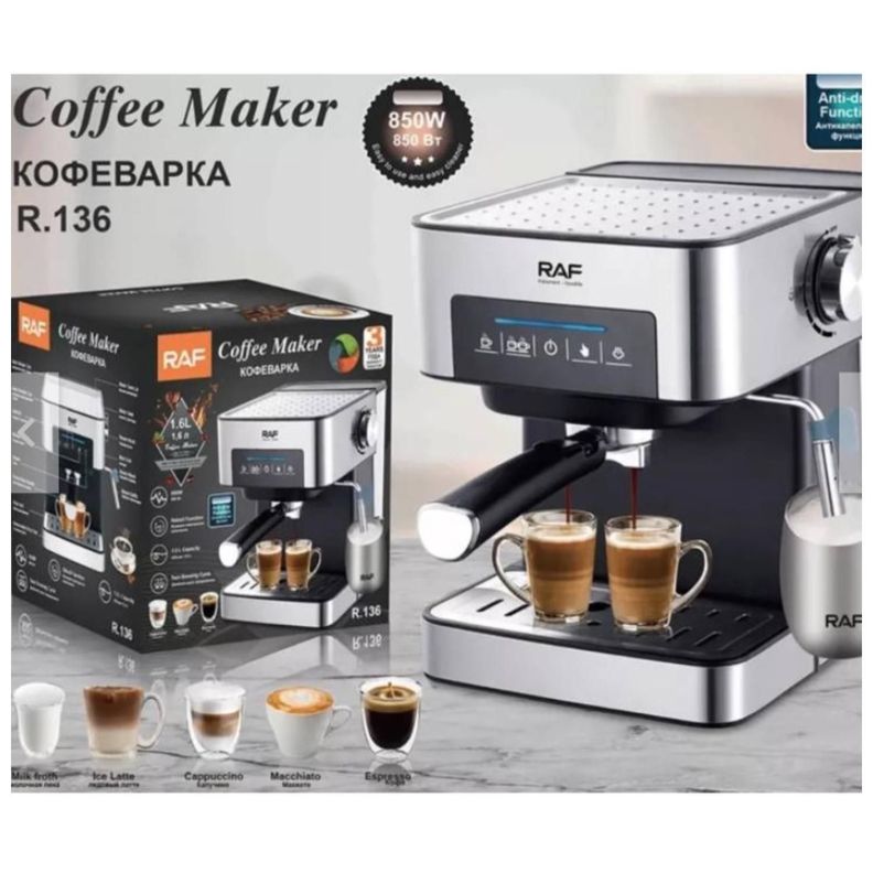 Cafetera Espresso Con Espumador 10 Tazas 850W R136 Raf-6