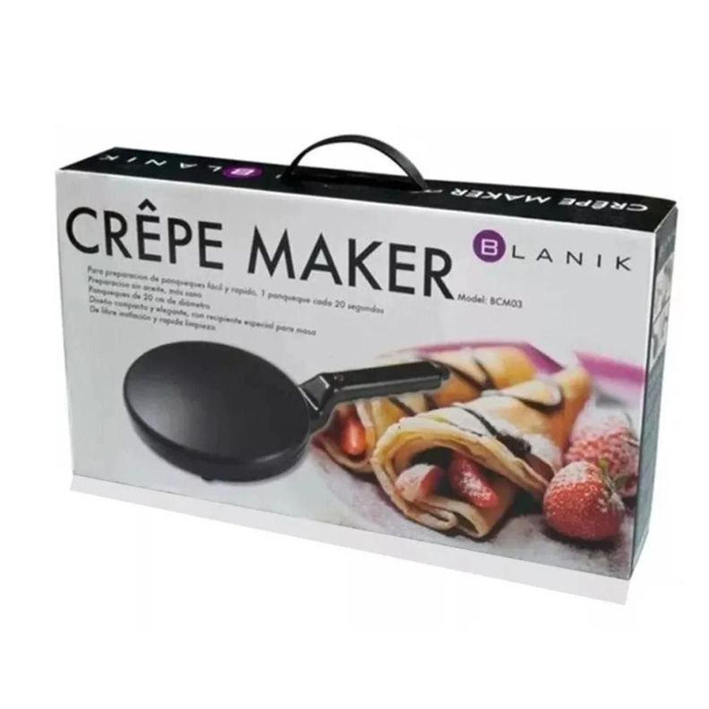 Maquina Panqueques Crepe Antiadherente 800W BMC03 Blanik-2