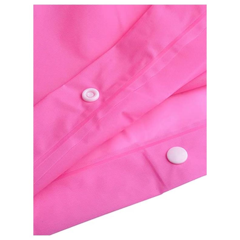 Poncho Impermeable Con Gorro Para Lluvia Rosado-3