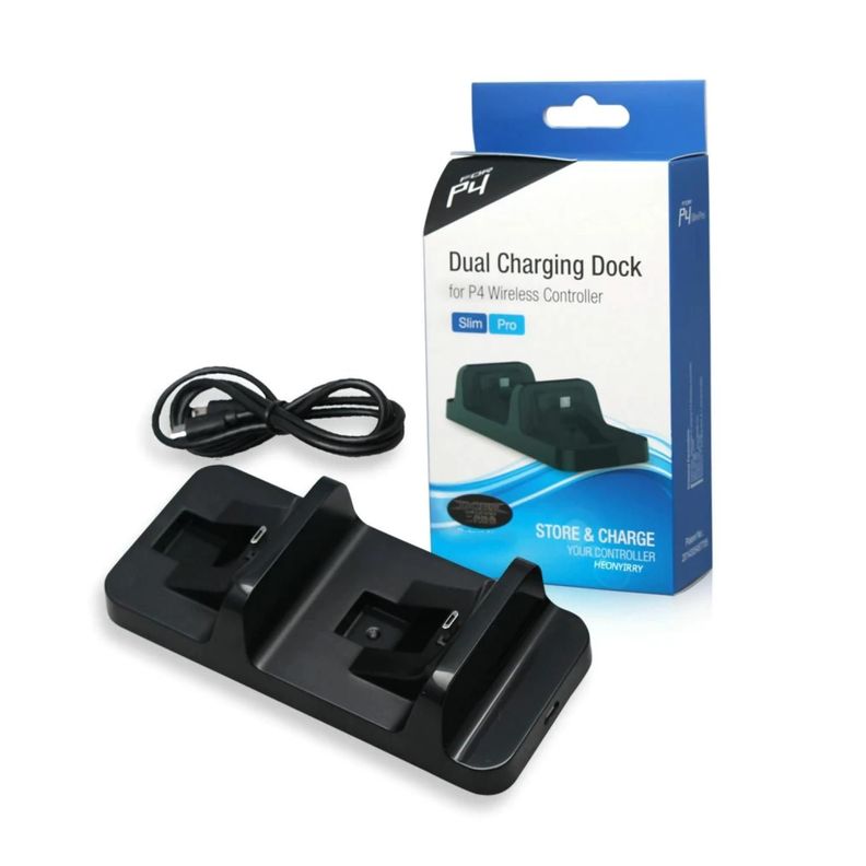 Base Cargador Doble Para Control Joystick PlayStation 4 PS4-3