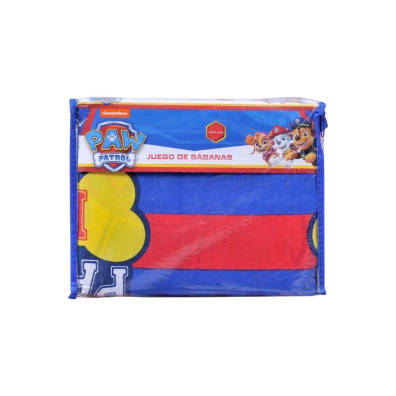 Juego De Sabanas 1.5 Plazas Microfibra Infantil Azul Paw Patrol-0