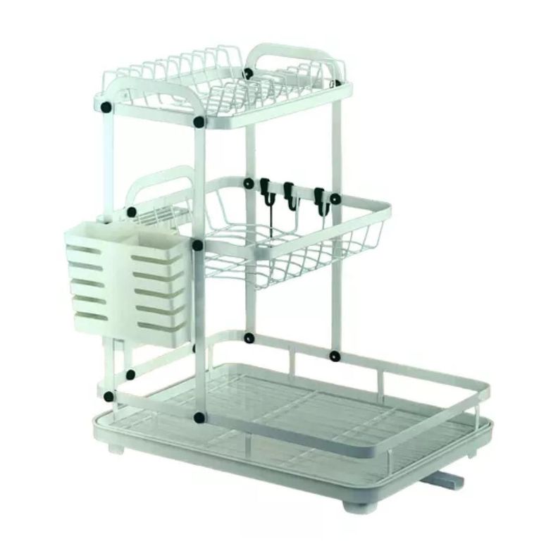 Rack Organizador Escurridor De Loza Platos 3 Niveles Mj-3042-0